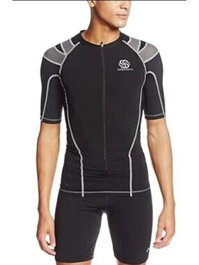 IntelliSkin Full Zip foundation base layer Performance Compression Top Black XL